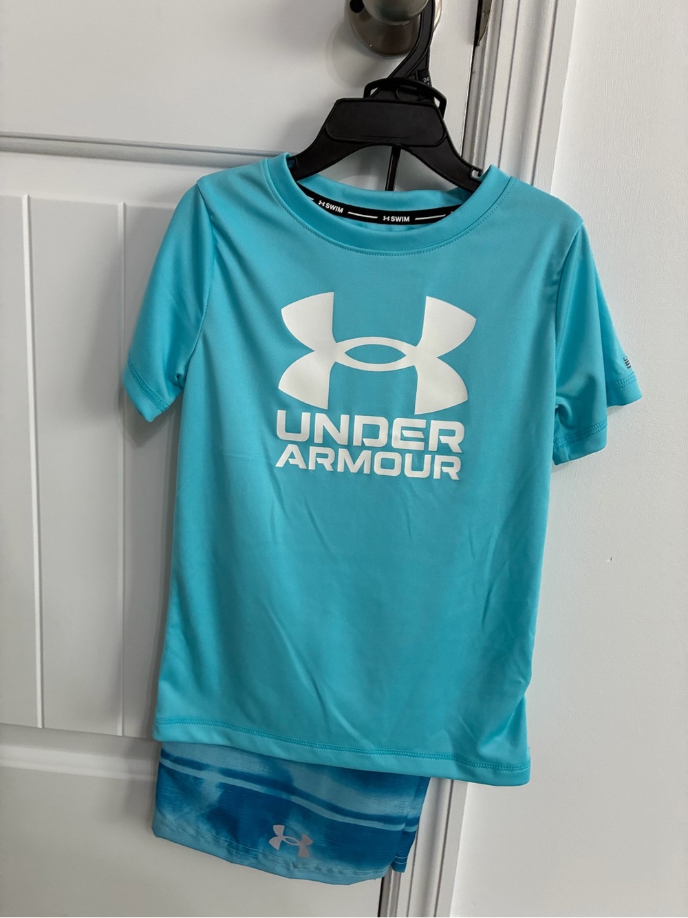 Under Armour Aqua Blue Short Sleeve Logo Tee